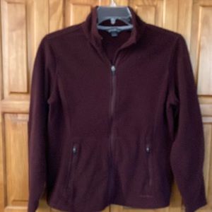 Eddie Bauer; Polartec Fleece Jacket; Burgundy;